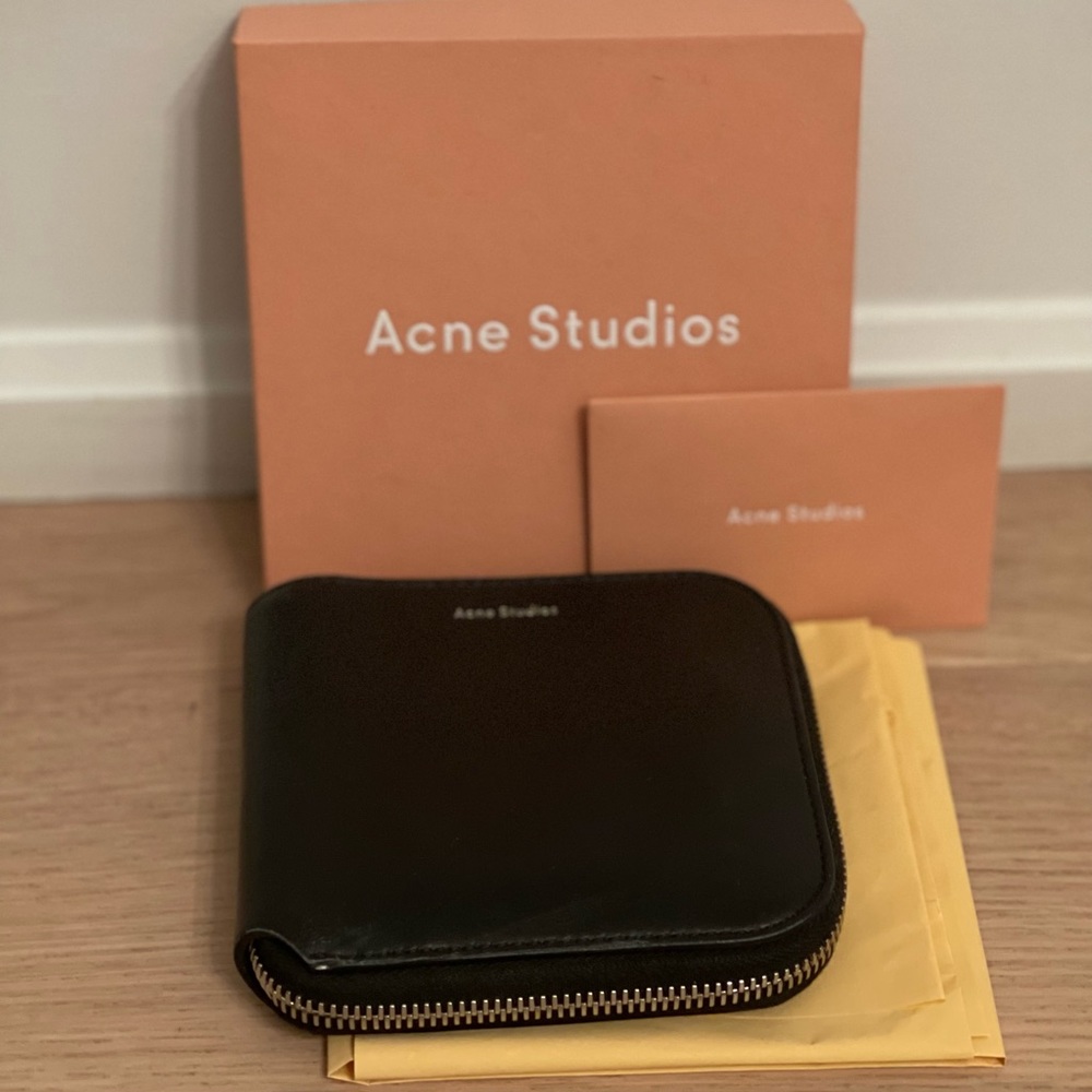 Acne Zipparound Wallet in black